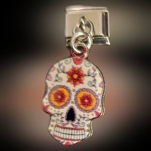 Skull Head Dangle Italian Charm